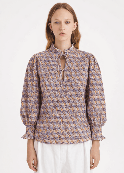 Kayla Smocked Blouse in Print from ANTIK BATIK at Edito boutique