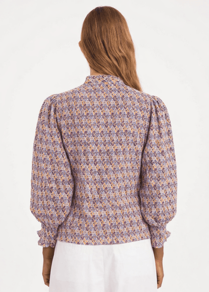 Kayla Smocked Blouse in Print from ANTIK BATIK at Edito boutique
