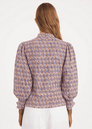Kayla Smocked Blouse in Print from ANTIK BATIK at Edito boutique