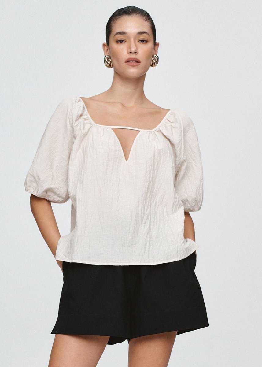 Kendra Top in Cashew from MARLE at Edito boutique