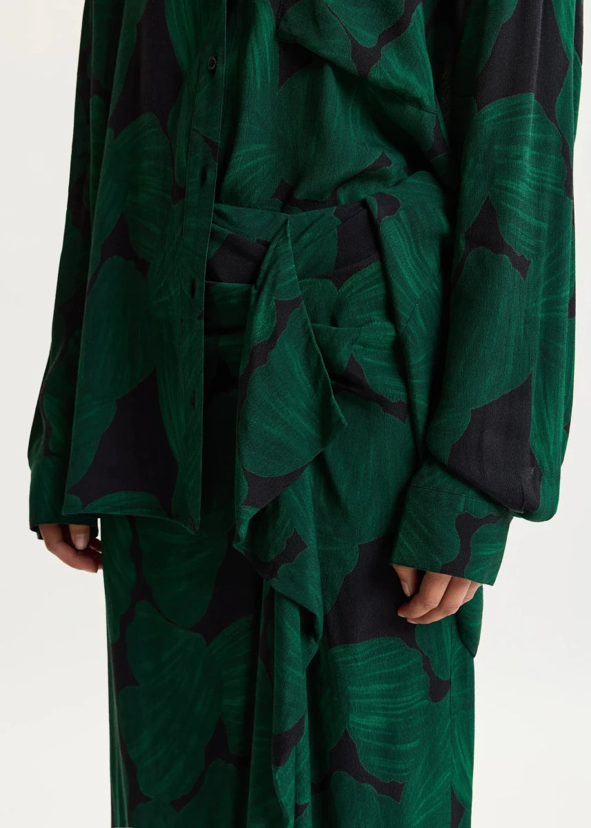 Kim Printed Skirt im Black/Green from ESSENTIEL ANTWERP at Edito Boutique