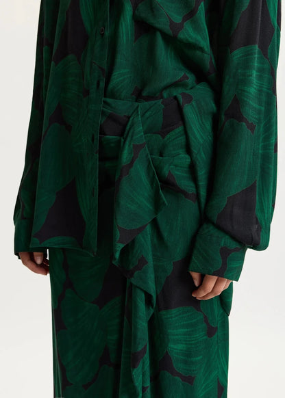 Kim Printed Skirt im Black/Green from ESSENTIEL ANTWERP at Edito Boutique