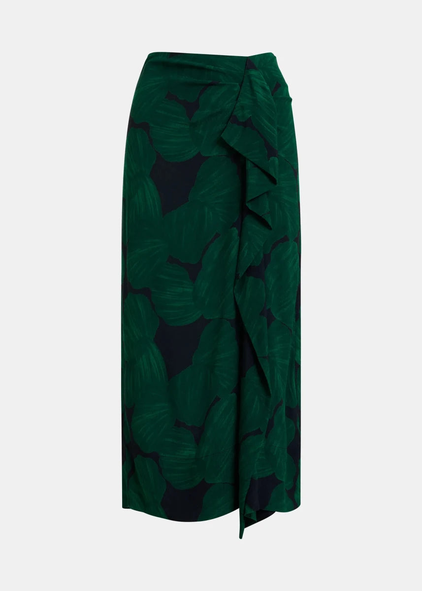 Kim Printed Skirt im Black/Green from ESSENTIEL ANTWERP at Edito Boutique