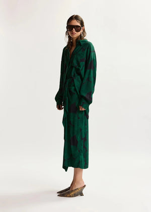 Kim Printed Skirt im Black/Green from ESSENTIEL ANTWERP at Edito Boutique