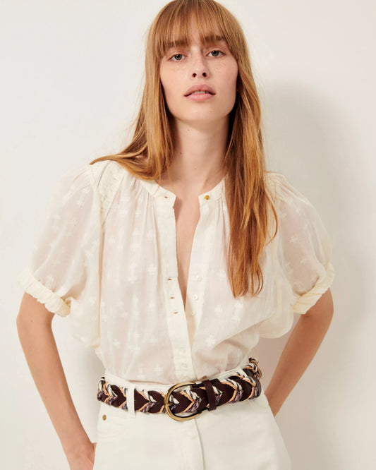 Kimia Blouse in White from SESSUN at Edito boutique