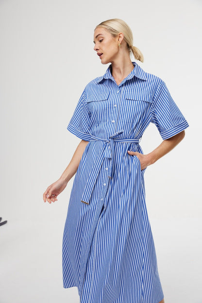 Kinney Emelia Dress in Riviera Stripes