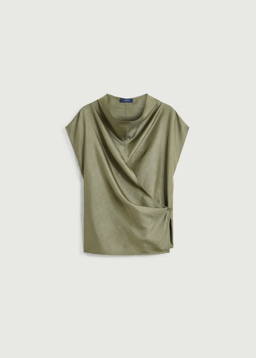 Kora Silk Blouse in Green from SOEUR at Edito Boutique