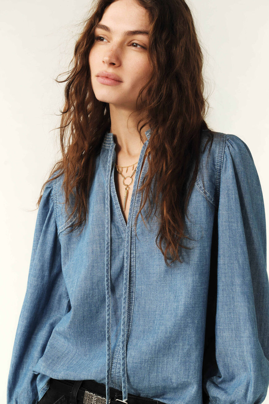 Kuka Blouse in Blue from Ba&sh