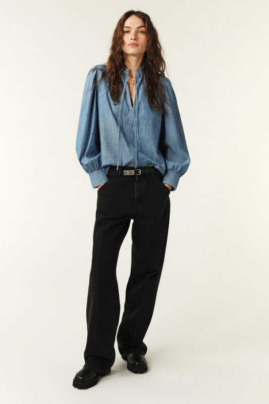 Kuka Blouse in Blue from BA&SH at Edito boutique