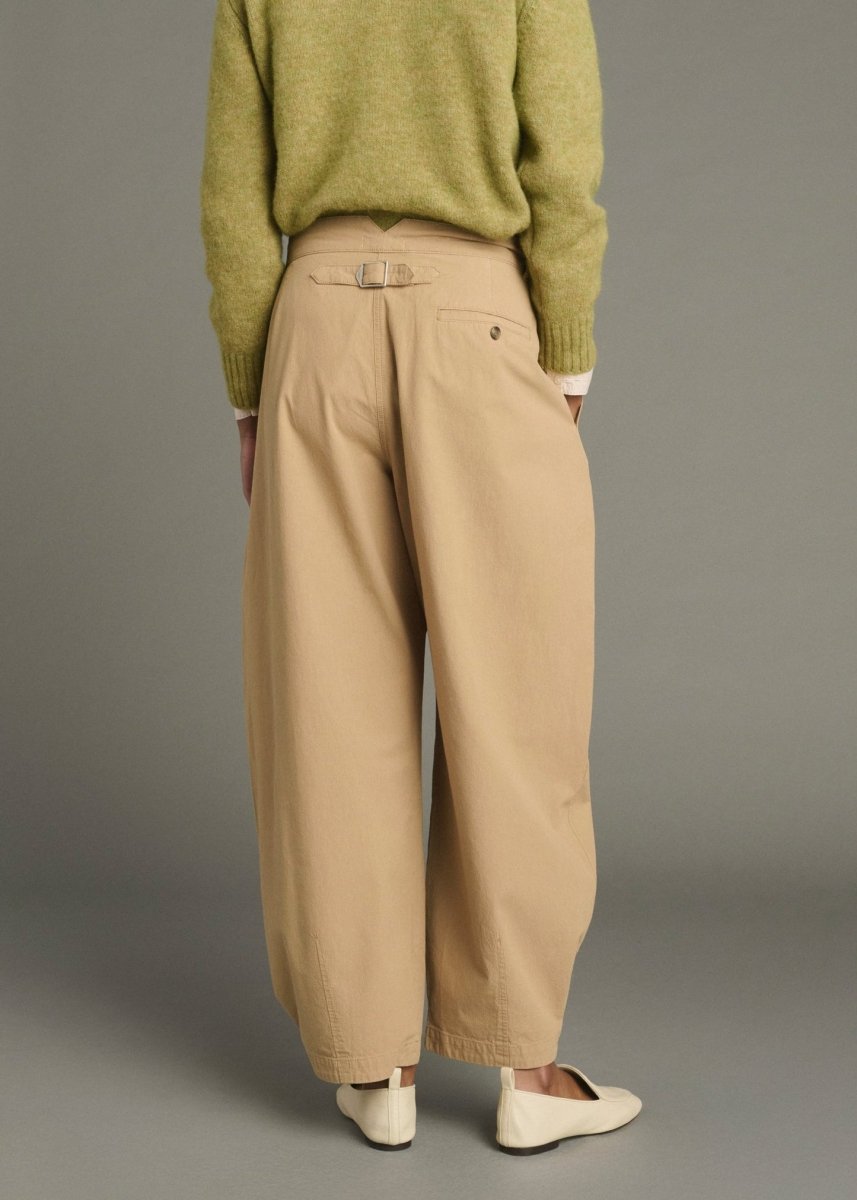 Lambert Pleated Trouser in Beige from SOEUR at Edito Boutique