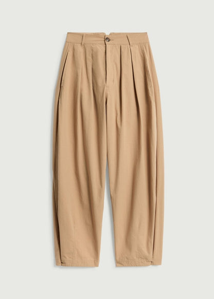Lambert Pleated Trouser in Beige from SOEUR at Edito Boutique