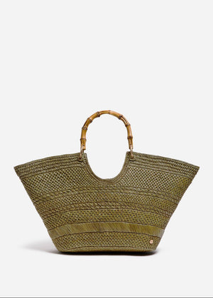 Large Bamboo Basket Raffia Basket from VANESSA BRUNO at Edito Boutique