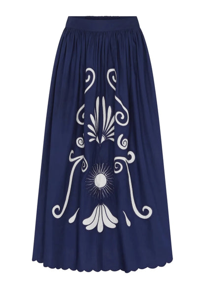 Larissa Maxi Skirt in Poseidon from CAROLINA K at Edito Boutique