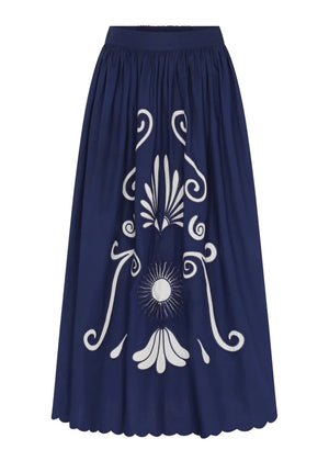 Larissa Maxi Skirt in Poseidon from CAROLINA K at Edito Boutique