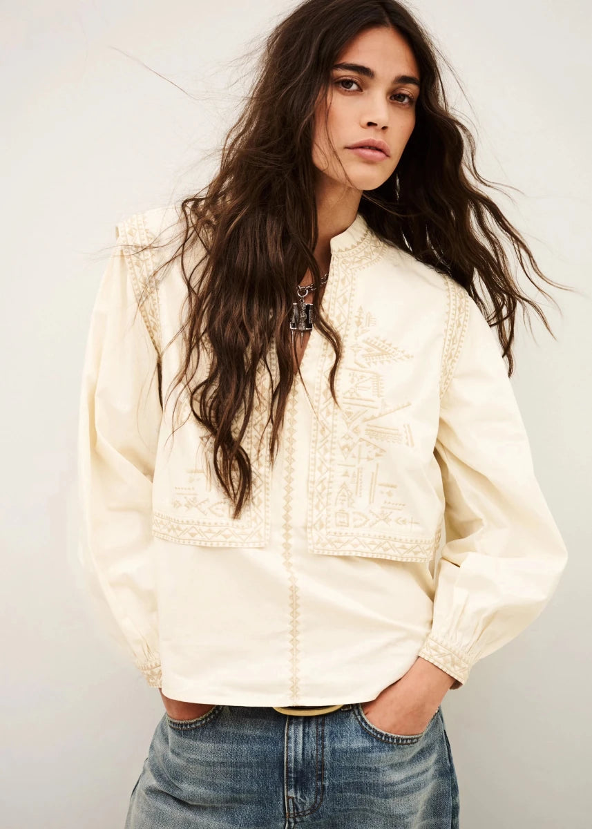 Laura Blouse in Ecru from BA&SH at Edito Boutique
