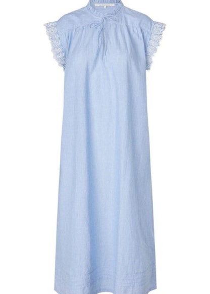 Laure Dress in Blue Stripe from SECOND FEMALE at Edito boutique
