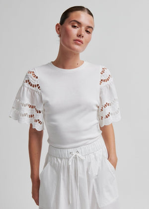 Lawra Tee in White from SECOND FEMALE at Edito Boutique