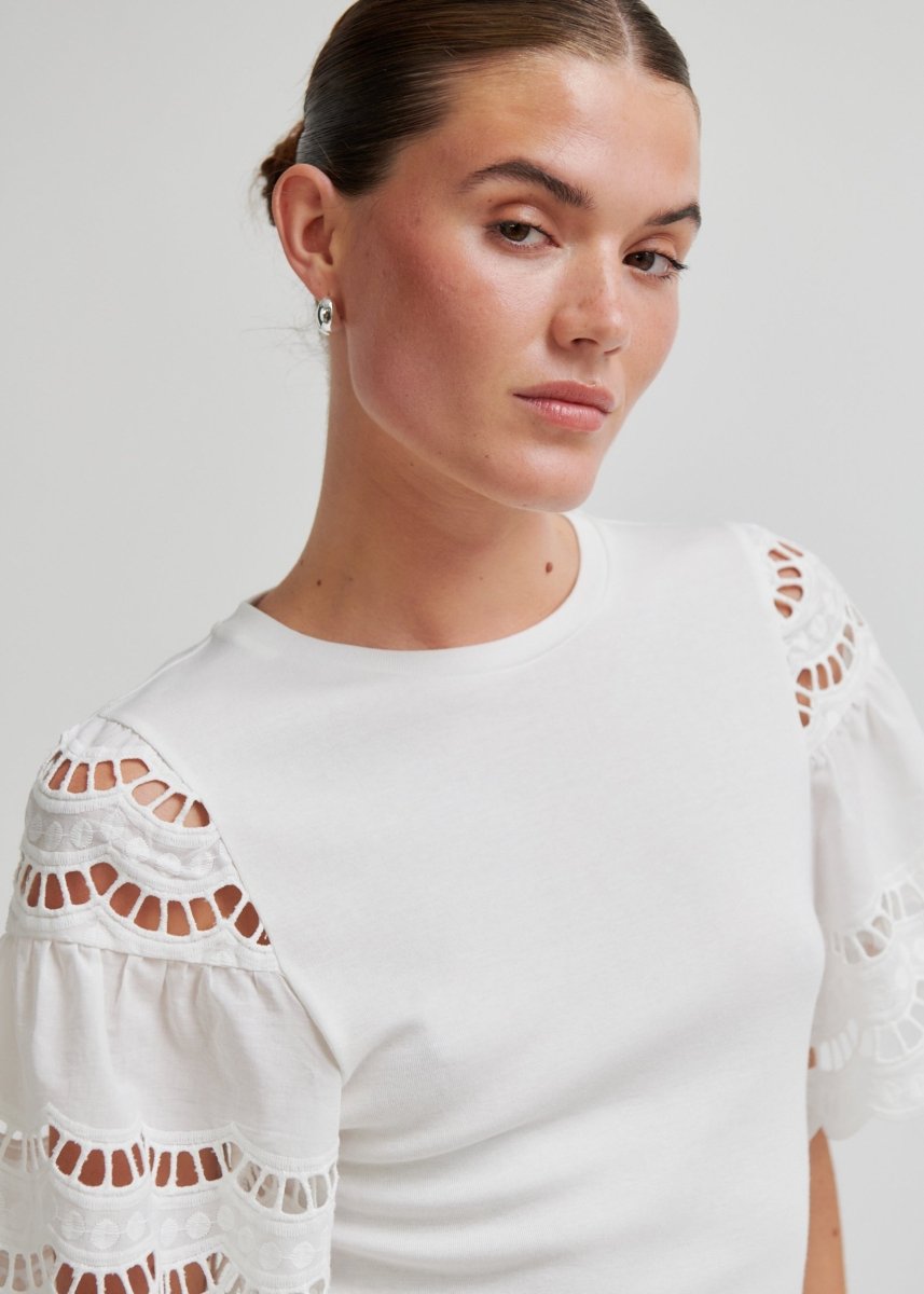 Lawra Tee in White from SECOND FEMALE at Edito Boutique