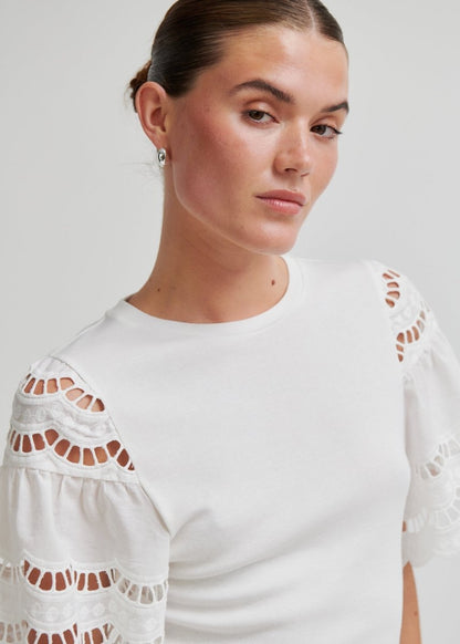 Lawra Tee in White from SECOND FEMALE at Edito Boutique