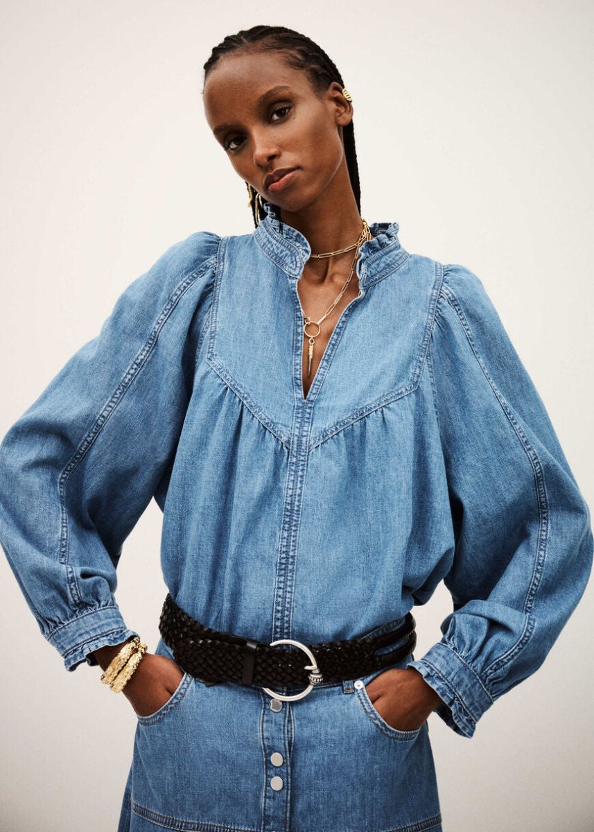Lay Denim Blouse in Blue from BA&SH at Edito boutique