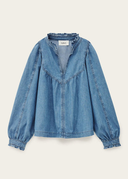 Lay Denim Blouse in Blue from BA&SH at Edito boutique