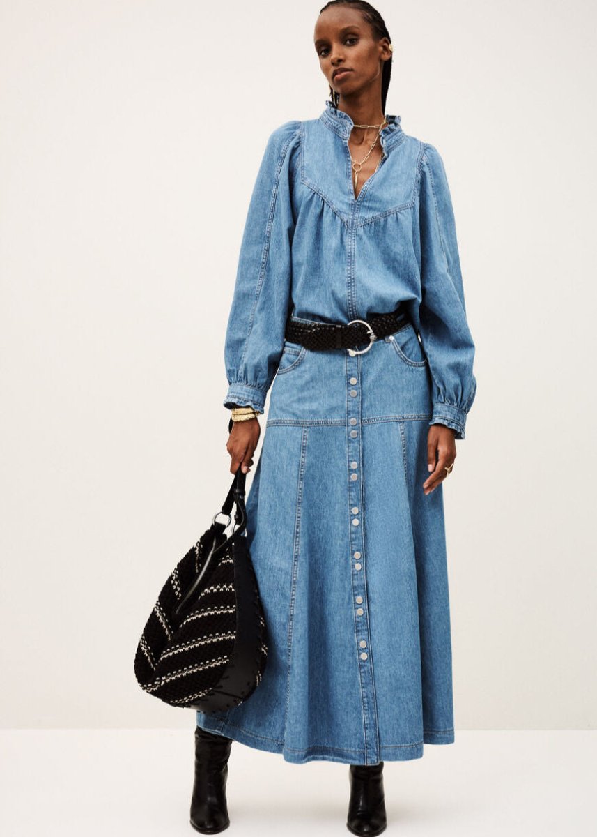 Lay Denim Blouse in Blue from BA&SH at Edito boutique