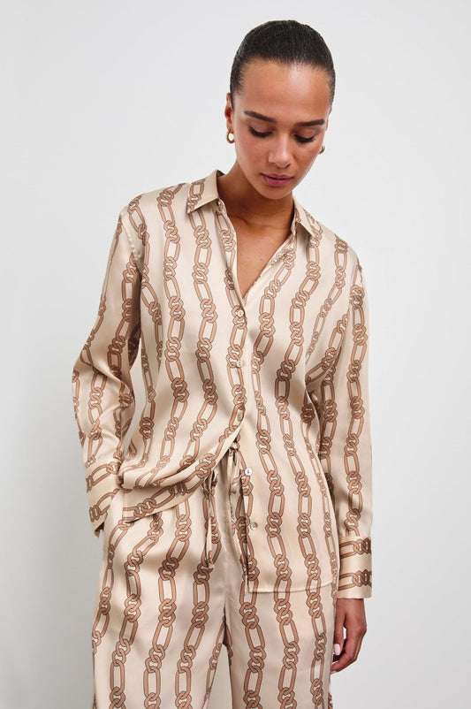 Ledger Shirt in Ivory Gold Link from RAILS at Edito boutique