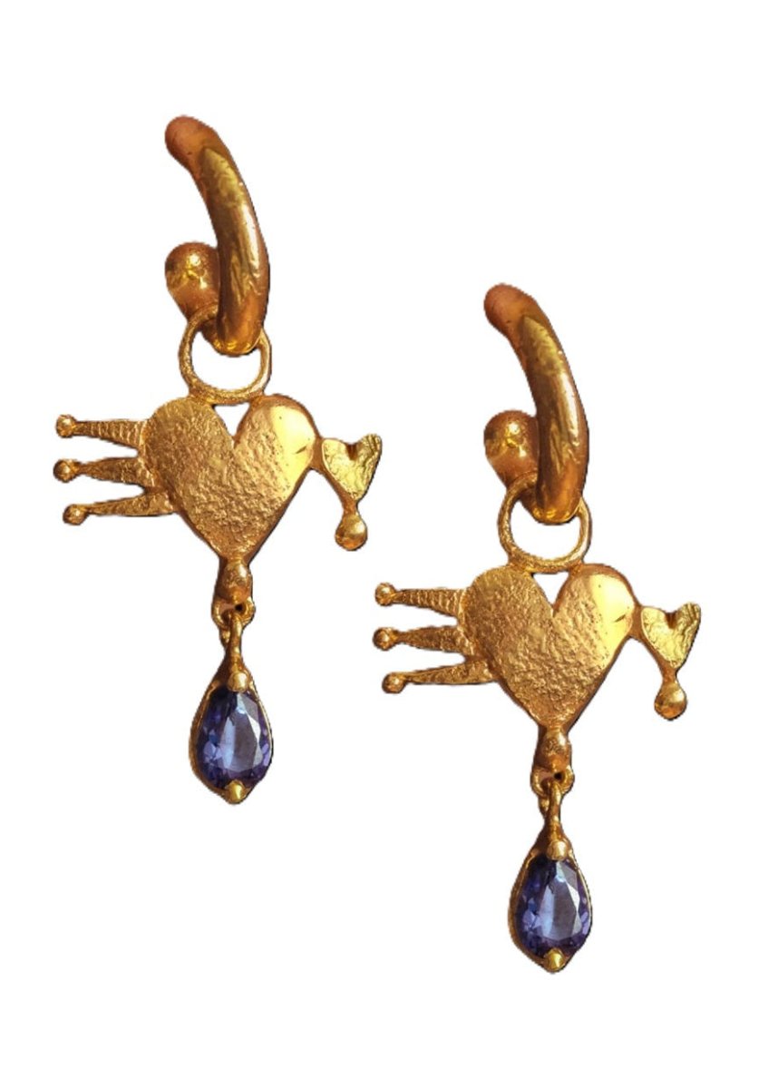 Leon Heart Hoops from RUBY JACK at Edito Boutique