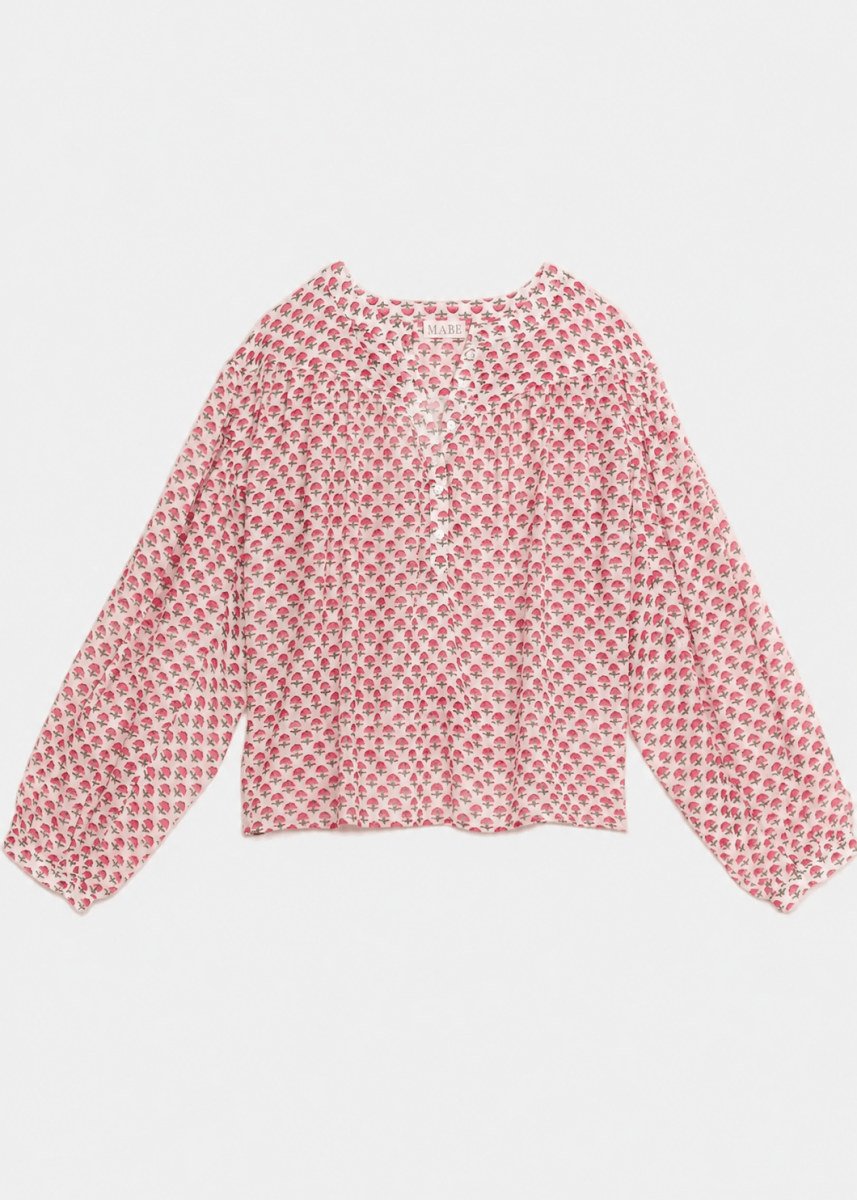 Letty Long Sleeve Top in Pink from M.A.B.E at Edito Boutique