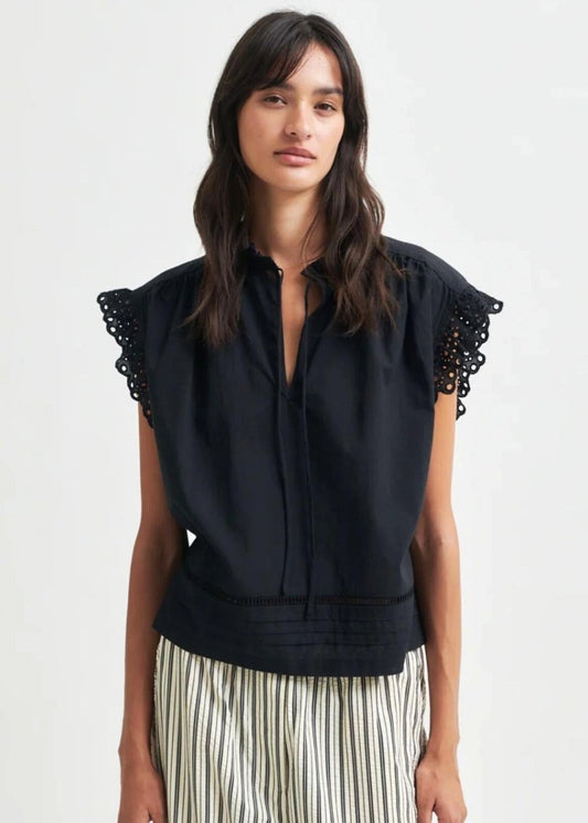 Limona Top in Black from SECOND FEMALE at Edito boutique