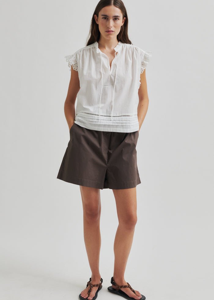 Limona Top in White from SECOND FEMALE at Edito boutique