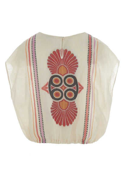 Loki Blouse in Red/Orange from DEVOTION TWINS at Edito boutique