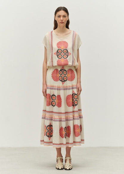 Loki Blouse in Red/Orange from DEVOTION TWINS at Edito boutique