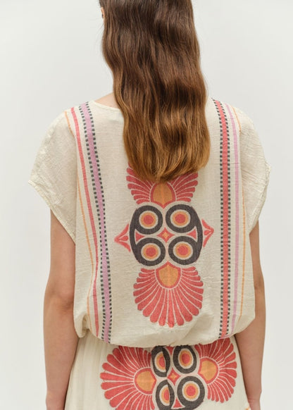 Loki Blouse in Red/Orange from DEVOTION TWINS at Edito boutique