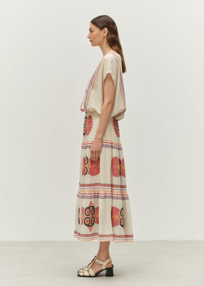 Loki Blouse in Red/Orange from DEVOTION TWINS at Edito boutique