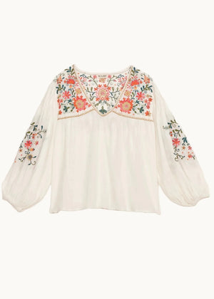 Loren Top in Ecru/Multi from M.A.B.E at Edito Boutique