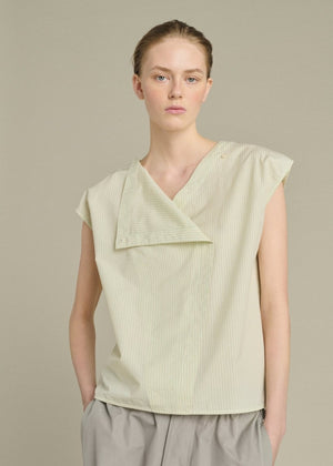 Lorena Blouse in Green/Ecru from SOEUR at Edito Boutique