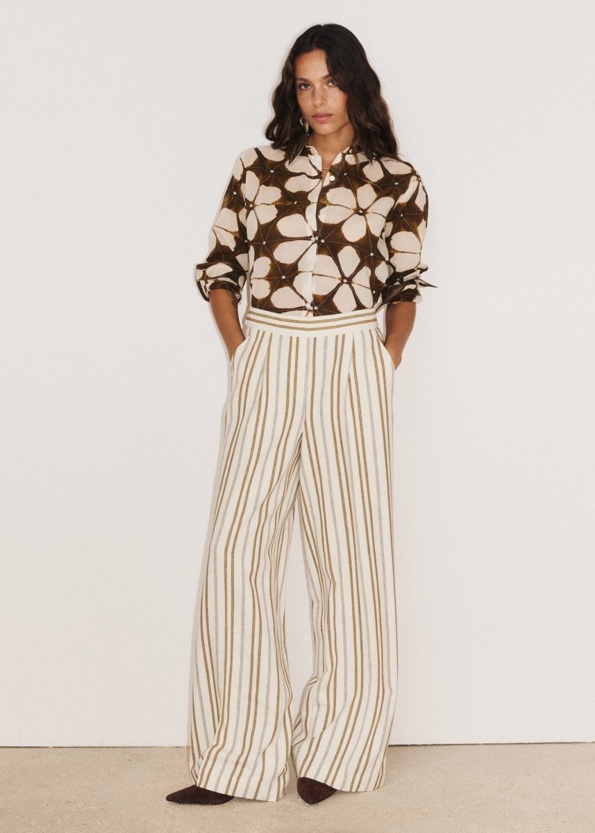Lotus Shirt in Brown from STELLA FOREST at Edito boutique