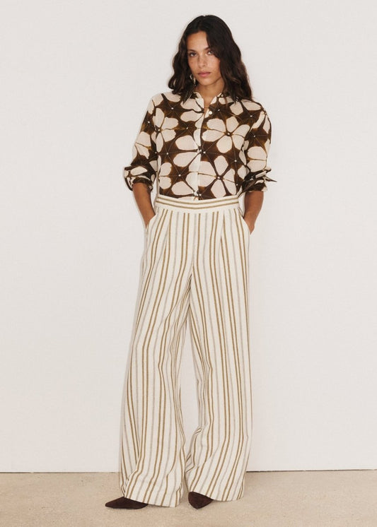 Lotus Shirt in Brown from STELLA FOREST at Edito boutique