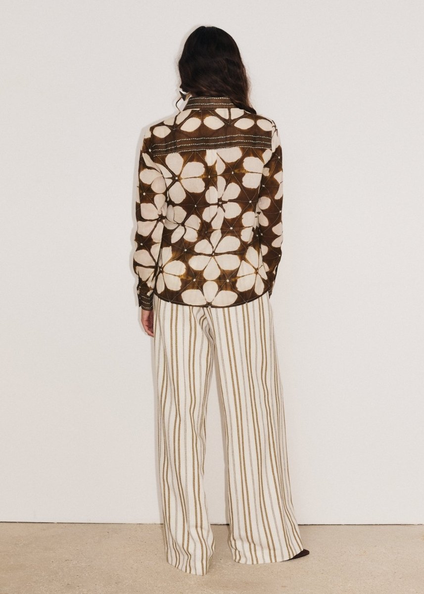 Lotus Shirt in Brown from STELLA FOREST at Edito boutique