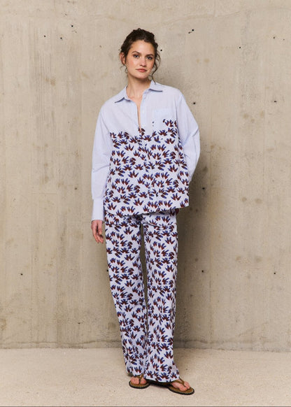 Louxor Printed Shirt in Blue from STELLA FOREST at Edito boutique