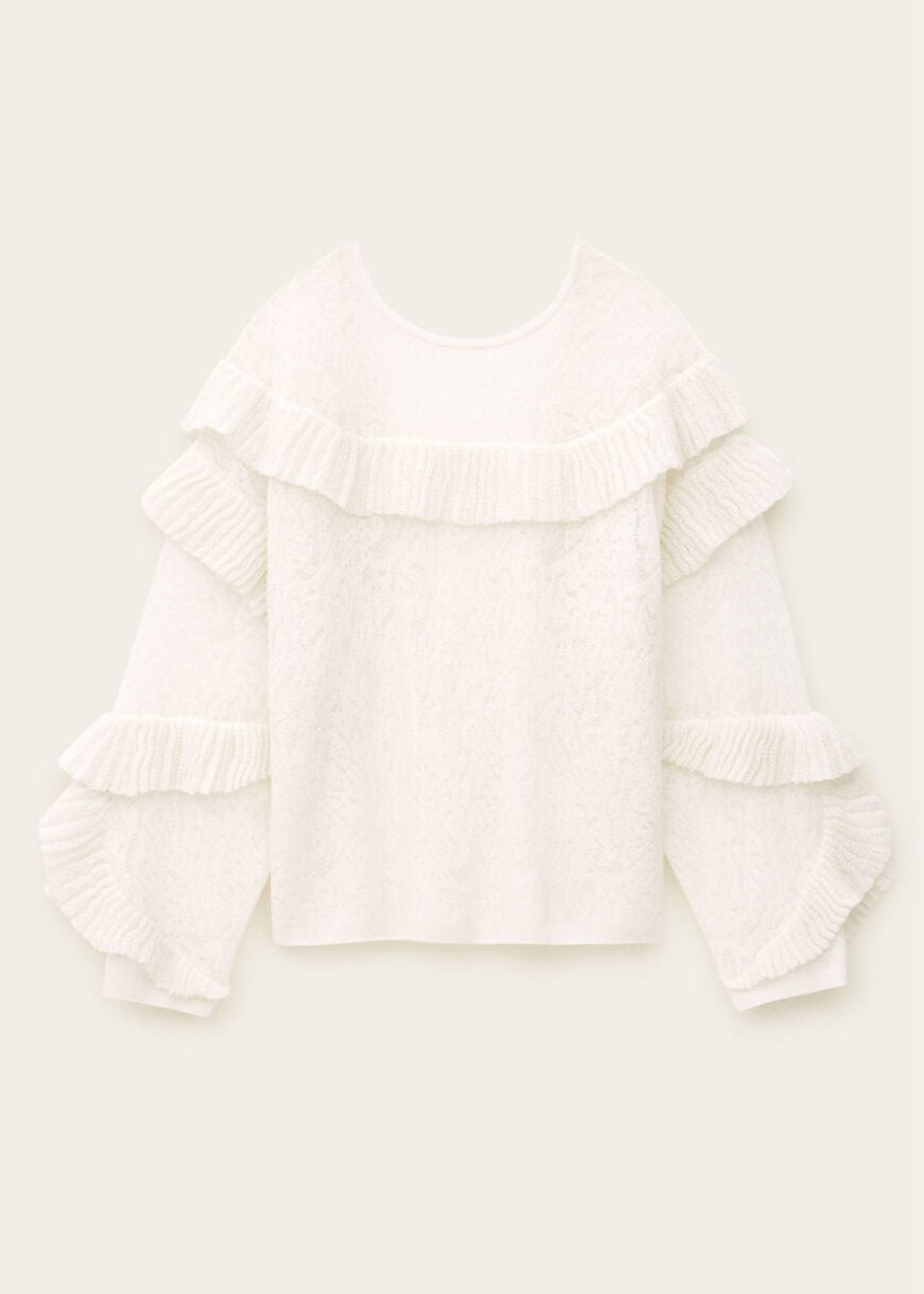 Lucas Lace Sweater in Ecru from BA&SH at Edito boutique