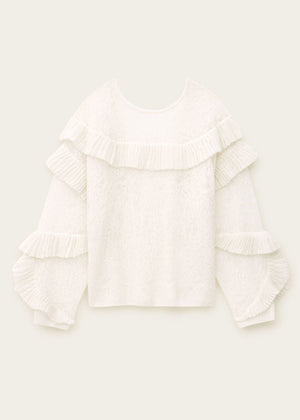 Lucas Lace Sweater in Ecru from BA&SH at Edito boutique