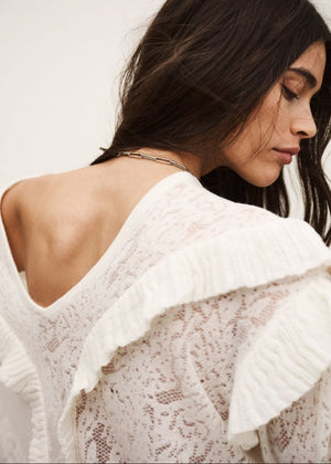 Lucas Lace Sweater in Ecru from BA&SH at Edito boutique