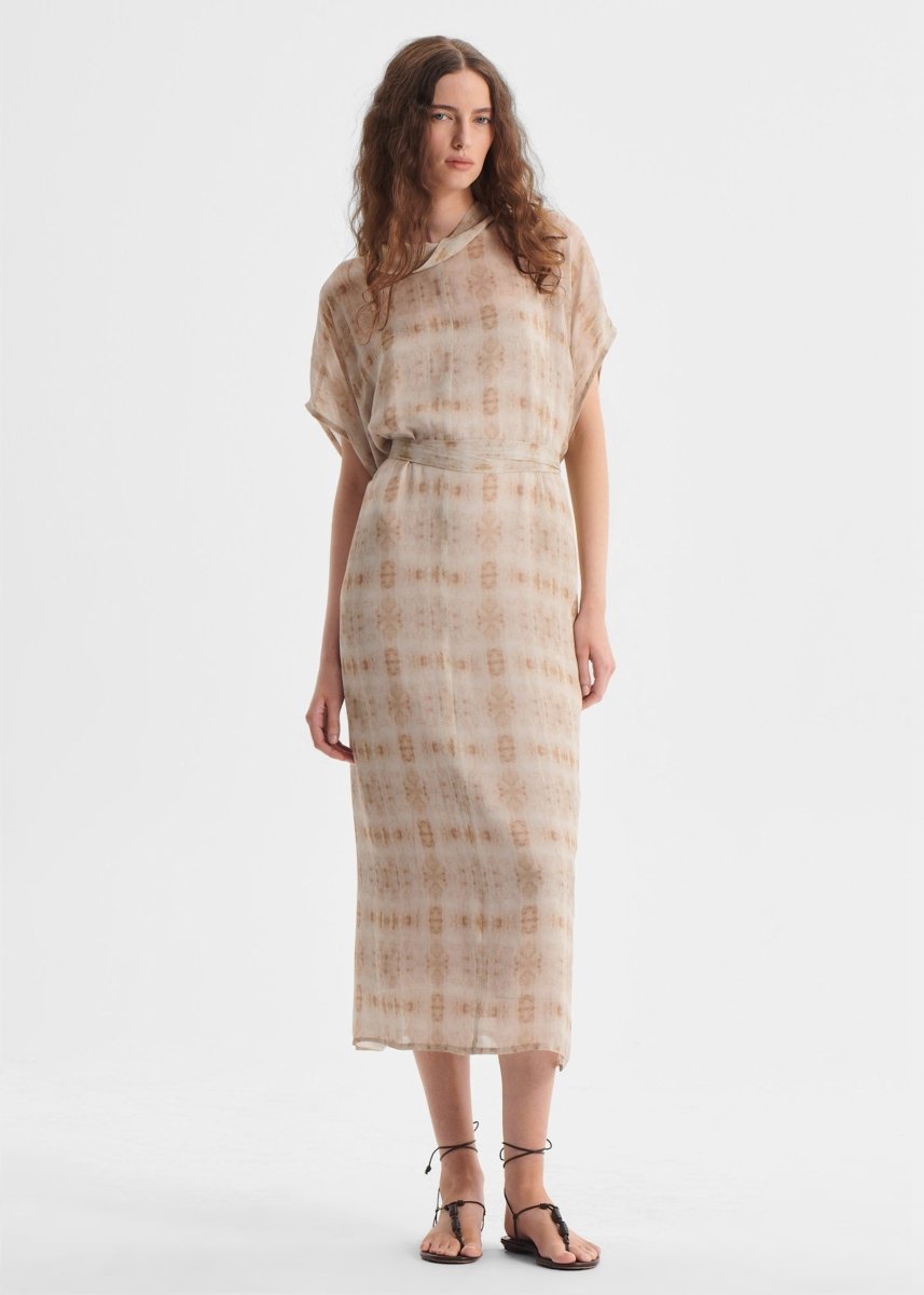 Lucille Tie Dress in Print from MORRISON at Edito boutique