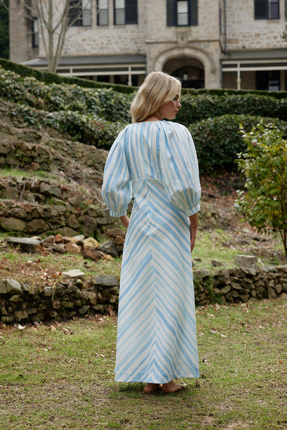 Lucinda Dress in Powder Stripe from Aston Studio