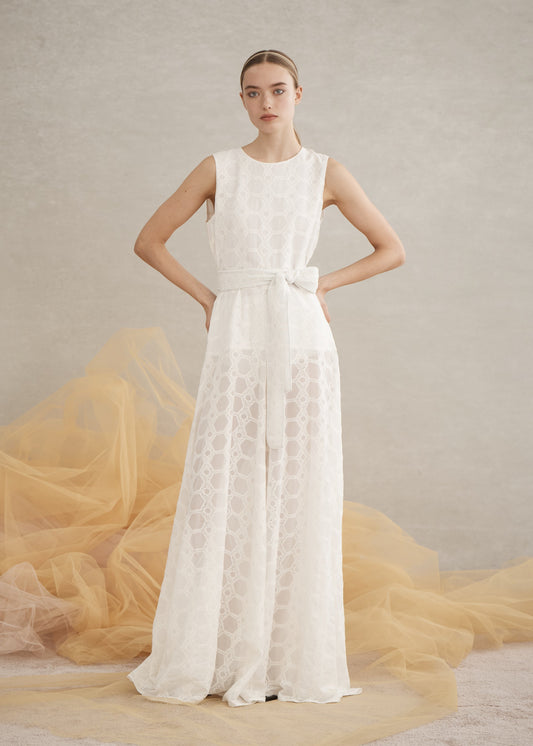 Luna Maxi Dress in White from Luxe De Valentina