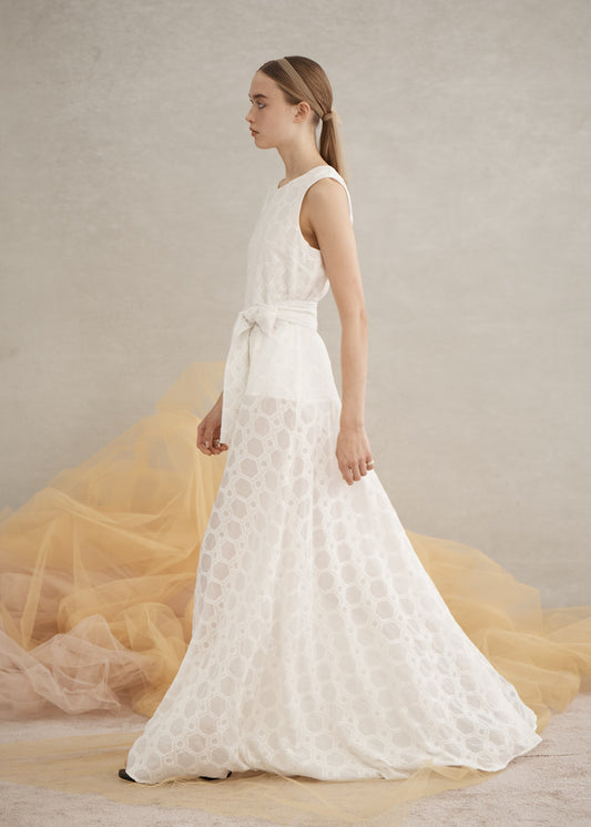 Luna Maxi Dress in White from Luxe De Valentina