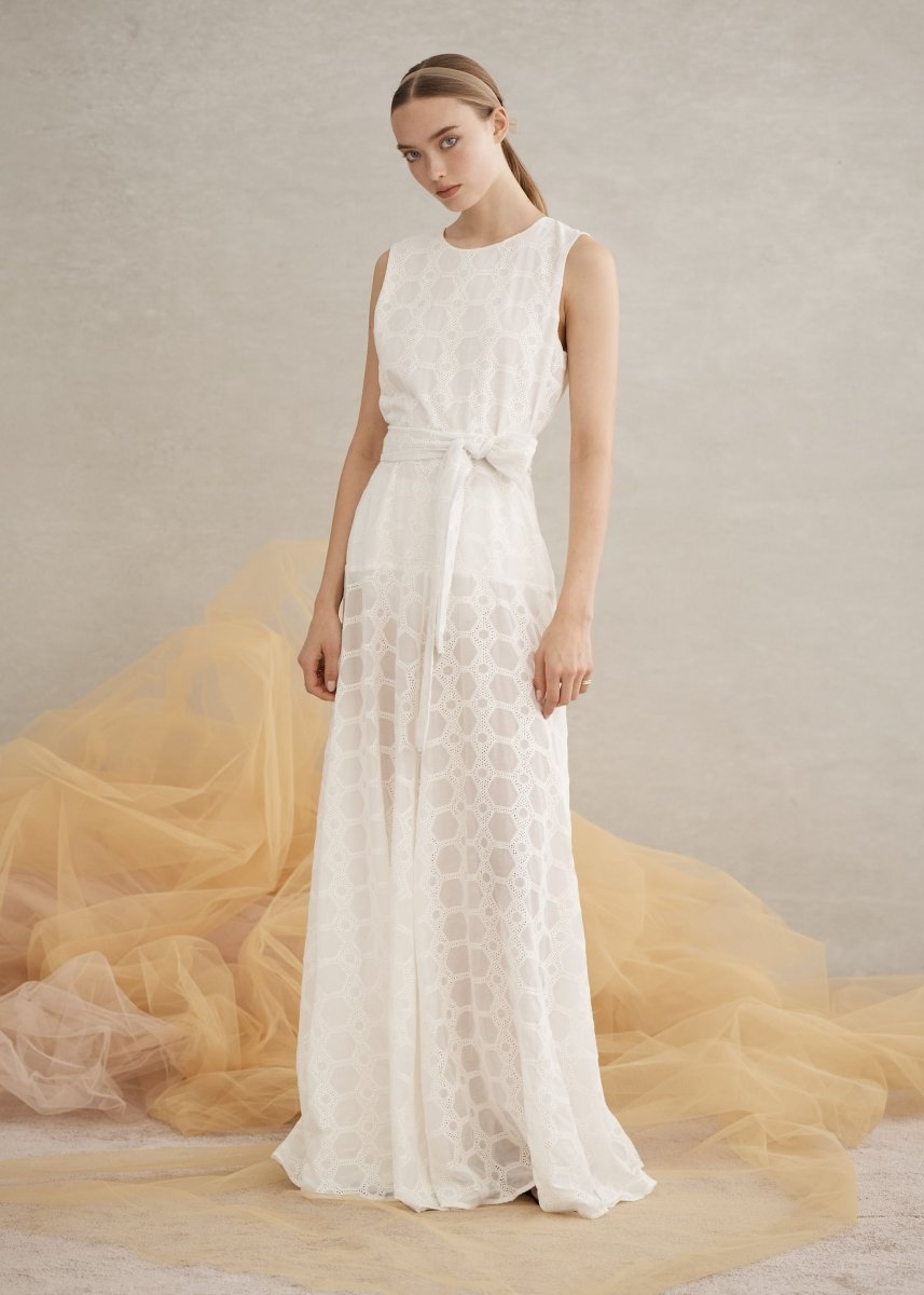 Luna Maxi Dress in White from LUXE DE VALENTINA at Edito boutique