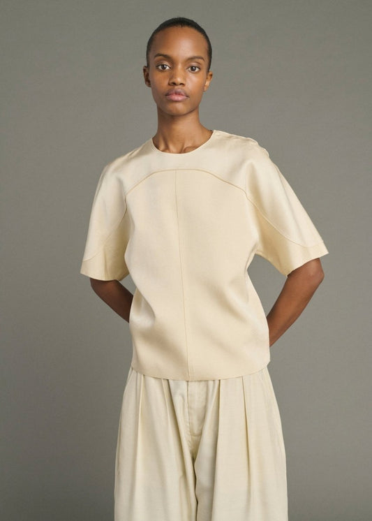 Lya Satin Top in Cream from SOEUR at Edito Boutique